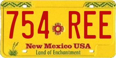NM license plate 754REE