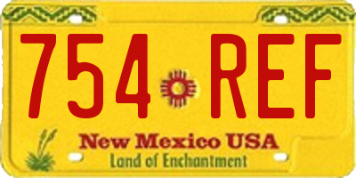 NM license plate 754REF
