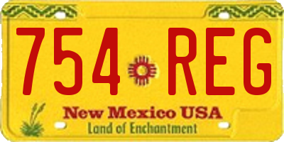 NM license plate 754REG