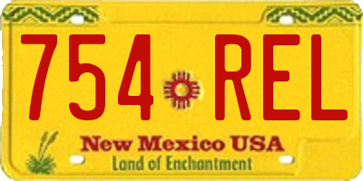 NM license plate 754REL