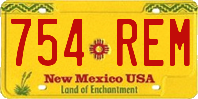 NM license plate 754REM