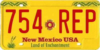 NM license plate 754REP