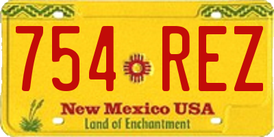 NM license plate 754REZ