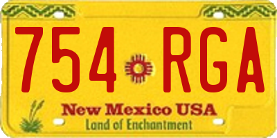 NM license plate 754RGA