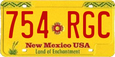 NM license plate 754RGC
