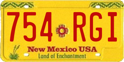 NM license plate 754RGI