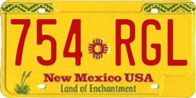 NM license plate 754RGL