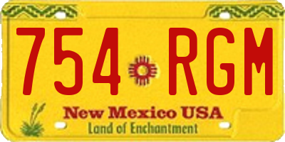 NM license plate 754RGM