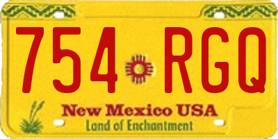 NM license plate 754RGQ