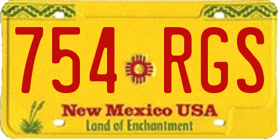 NM license plate 754RGS
