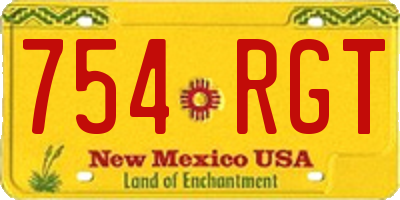 NM license plate 754RGT