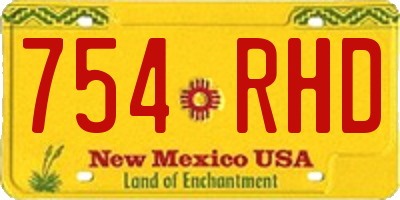 NM license plate 754RHD