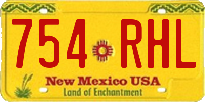NM license plate 754RHL