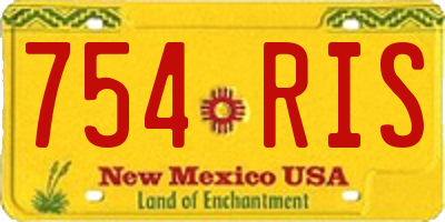 NM license plate 754RIS