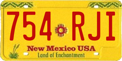 NM license plate 754RJI