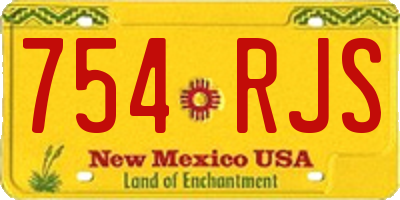 NM license plate 754RJS