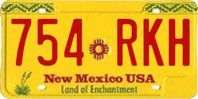 NM license plate 754RKH