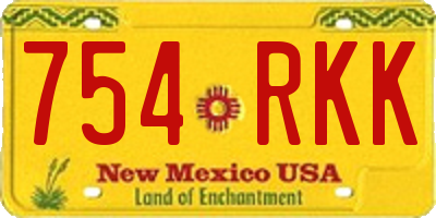 NM license plate 754RKK