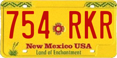 NM license plate 754RKR