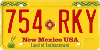 NM license plate 754RKY