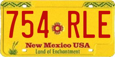 NM license plate 754RLE