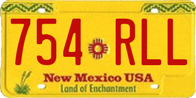NM license plate 754RLL