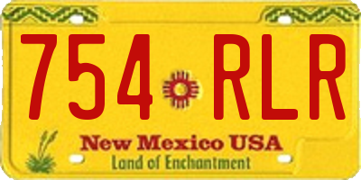 NM license plate 754RLR