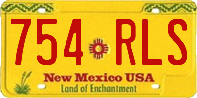 NM license plate 754RLS