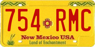 NM license plate 754RMC