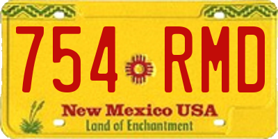 NM license plate 754RMD