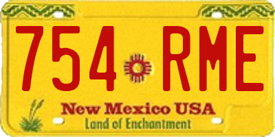 NM license plate 754RME