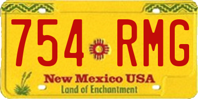 NM license plate 754RMG