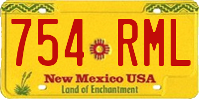 NM license plate 754RML