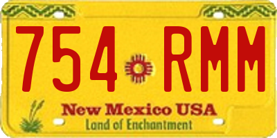 NM license plate 754RMM