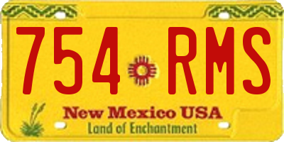 NM license plate 754RMS