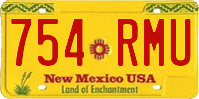 NM license plate 754RMU
