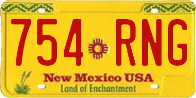 NM license plate 754RNG
