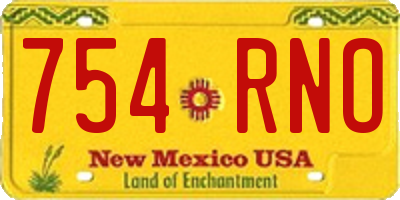 NM license plate 754RNO