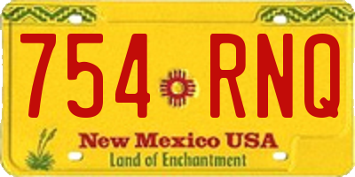 NM license plate 754RNQ