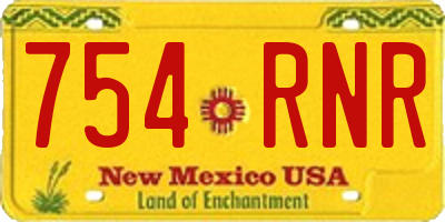 NM license plate 754RNR