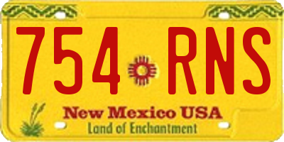 NM license plate 754RNS