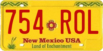 NM license plate 754ROL