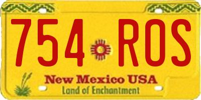 NM license plate 754ROS