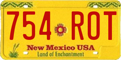 NM license plate 754ROT