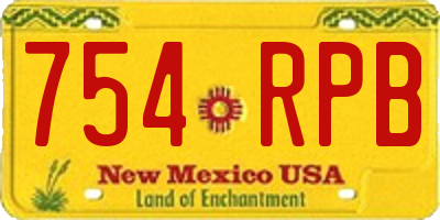 NM license plate 754RPB