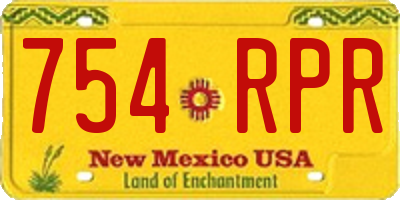 NM license plate 754RPR