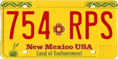 NM license plate 754RPS