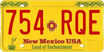 NM license plate 754RQE