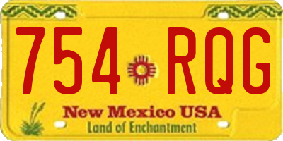 NM license plate 754RQG