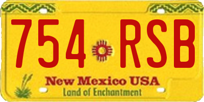 NM license plate 754RSB